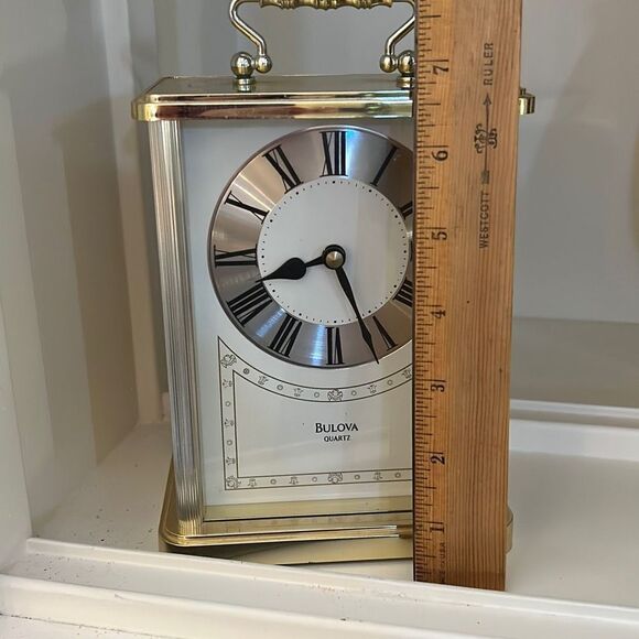 Bulova Gold Table Clock - Picture 3 of 5